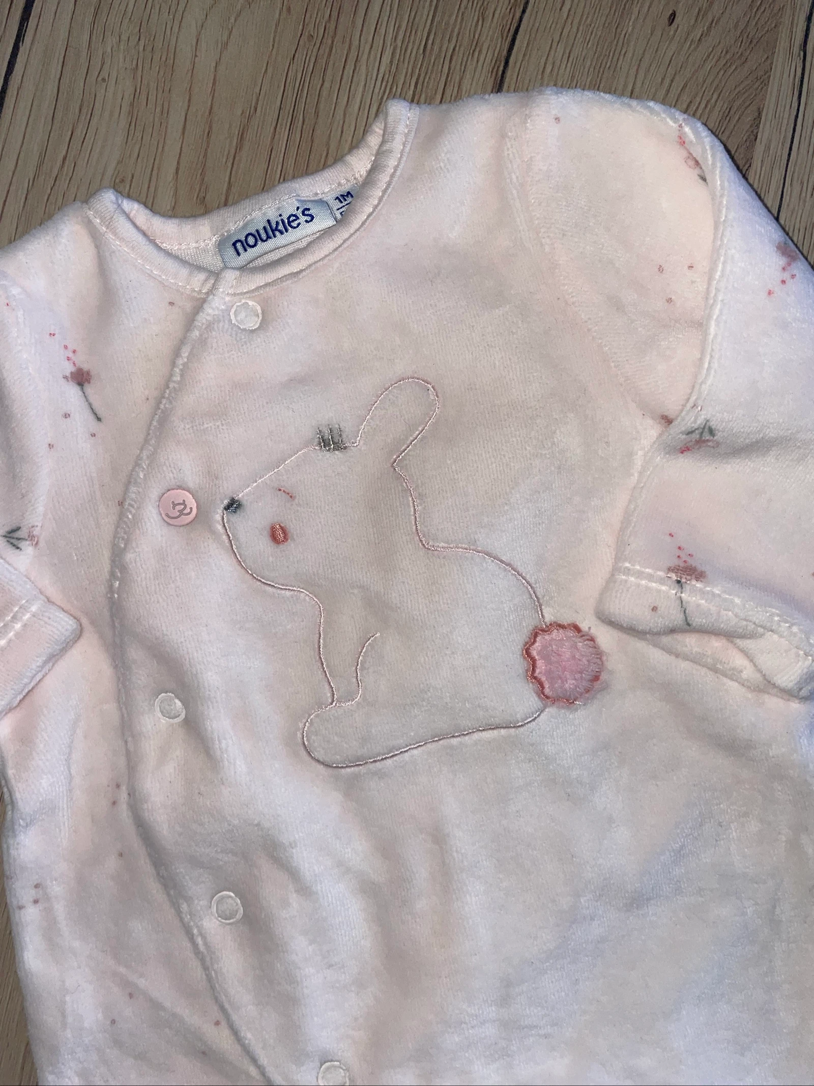 Pijama de veludo 1 mês 56 cm Noukie’s – photo 2